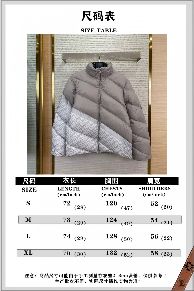 Fendi patchwork down jacket grey 9