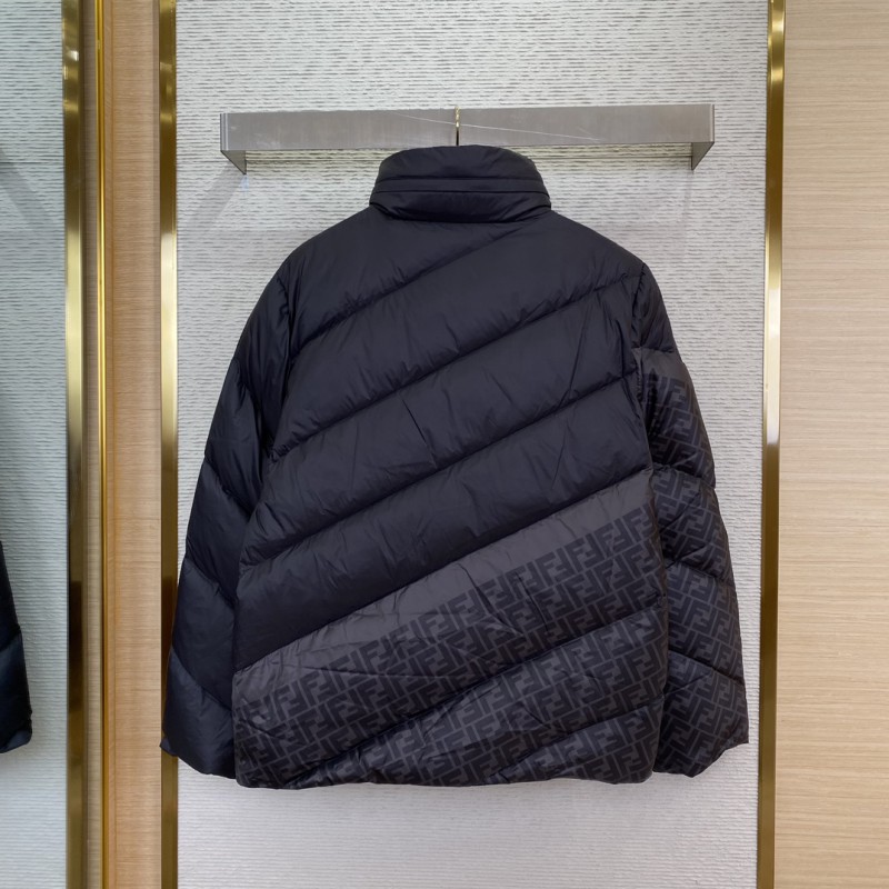 Fendi Patchwork Down Jacket Black 1