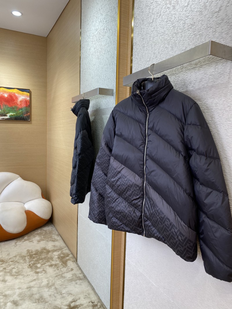 Fendi Patchwork Down Jacket Black 2