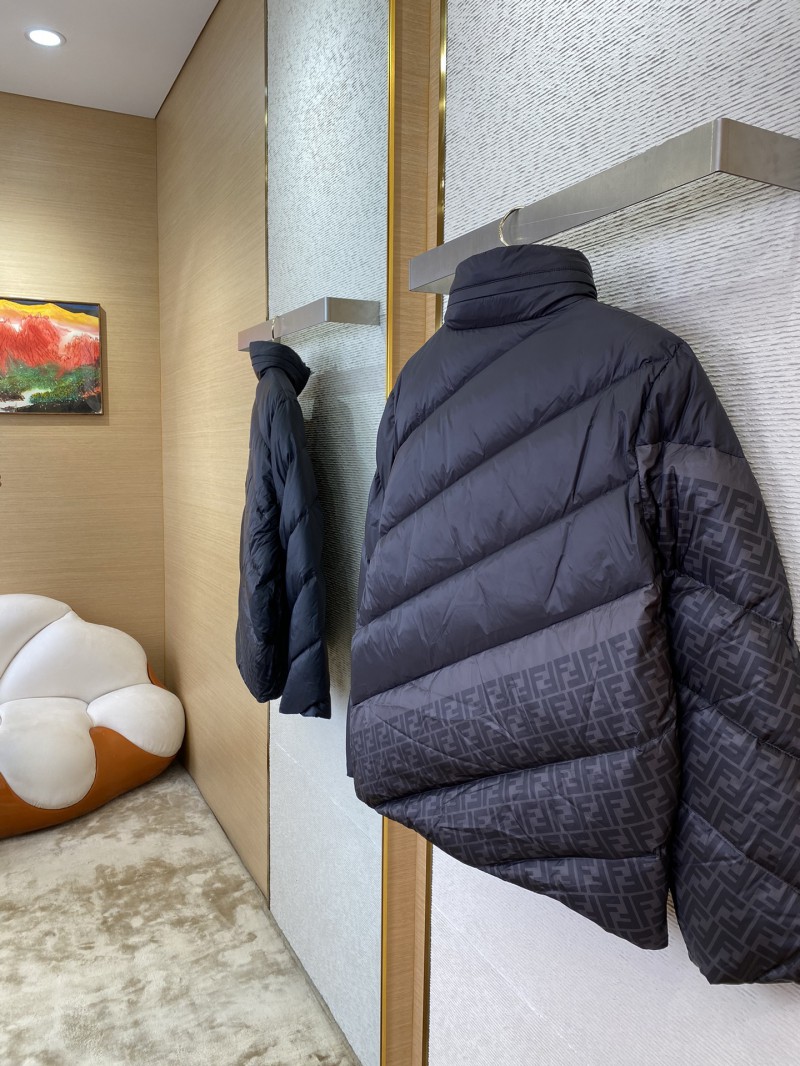 Fendi Patchwork Down Jacket Black 3
