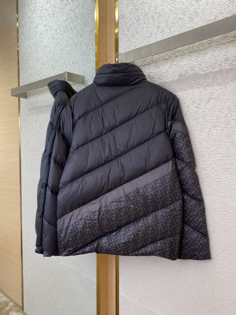 Fendi Patchwork Down Jacket Black 5