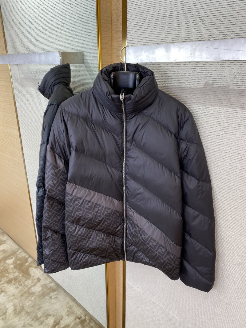 Fendi Patchwork Down Jacket Black 6
