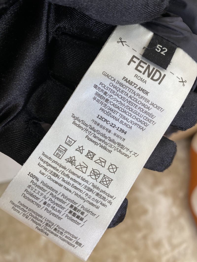 Fendi Patchwork Down Jacket Black 8