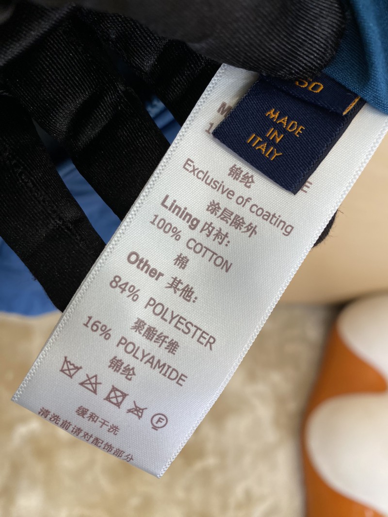 LV logo jacquard embroidered waistcoat blue 8
