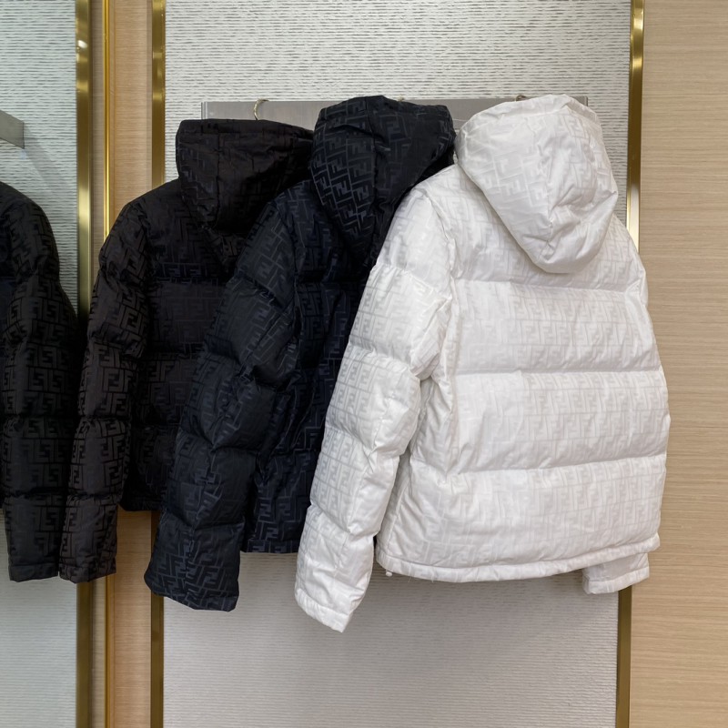 Fendi Double F Full Print Down Jacket White 5