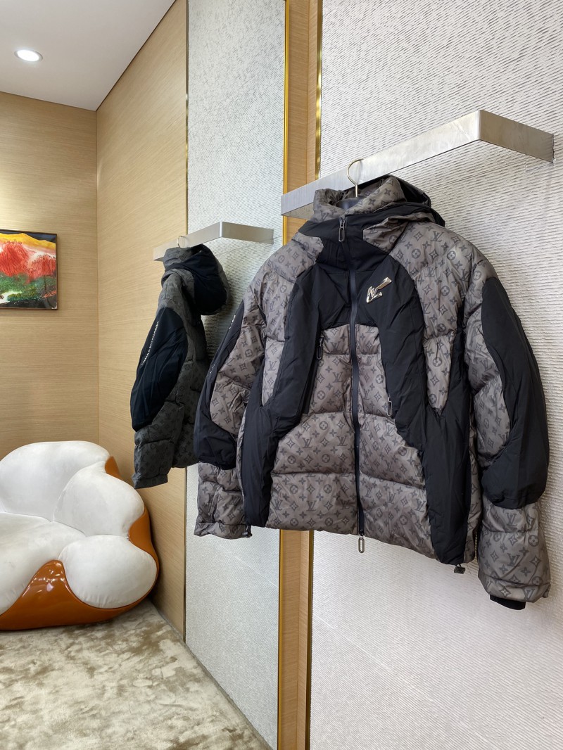 LV warm colour-changing jacquard down jacket 2