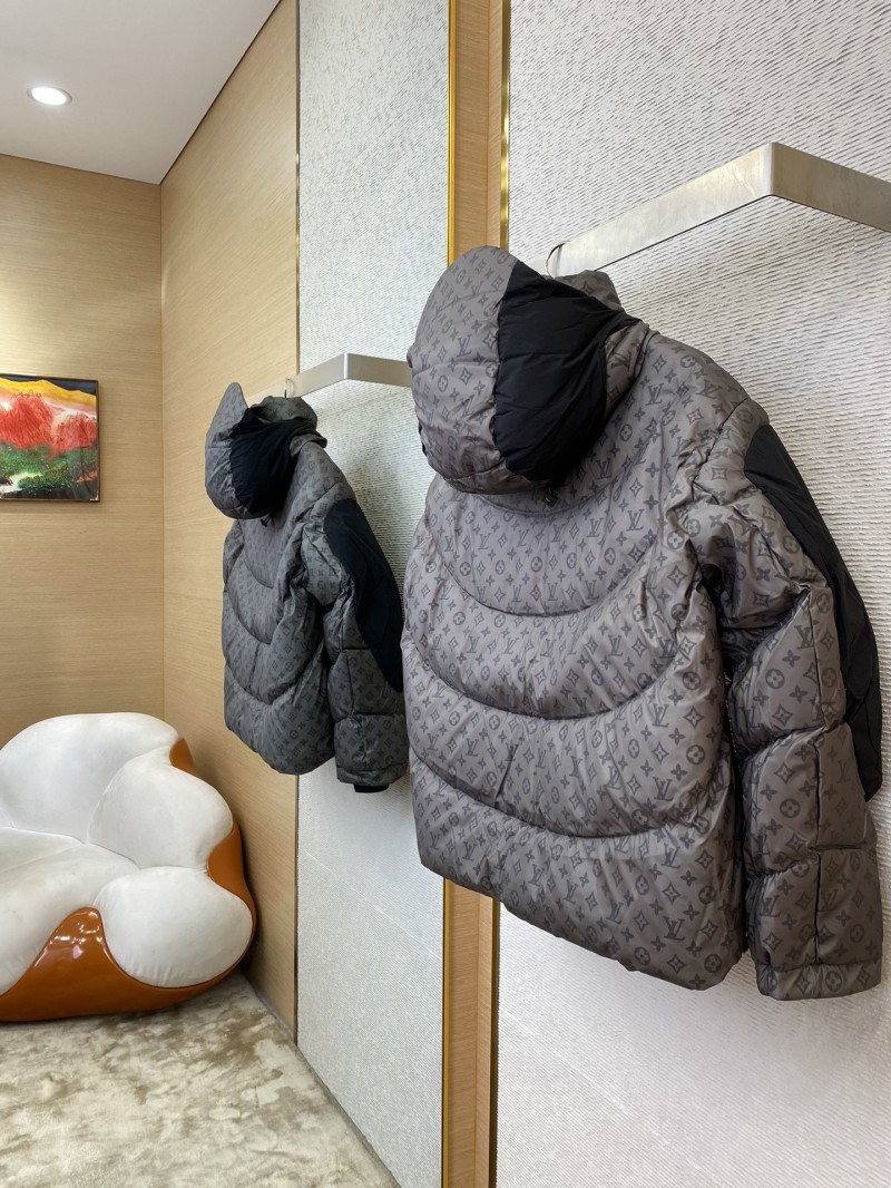 LV warm colour-changing jacquard down jacket 3
