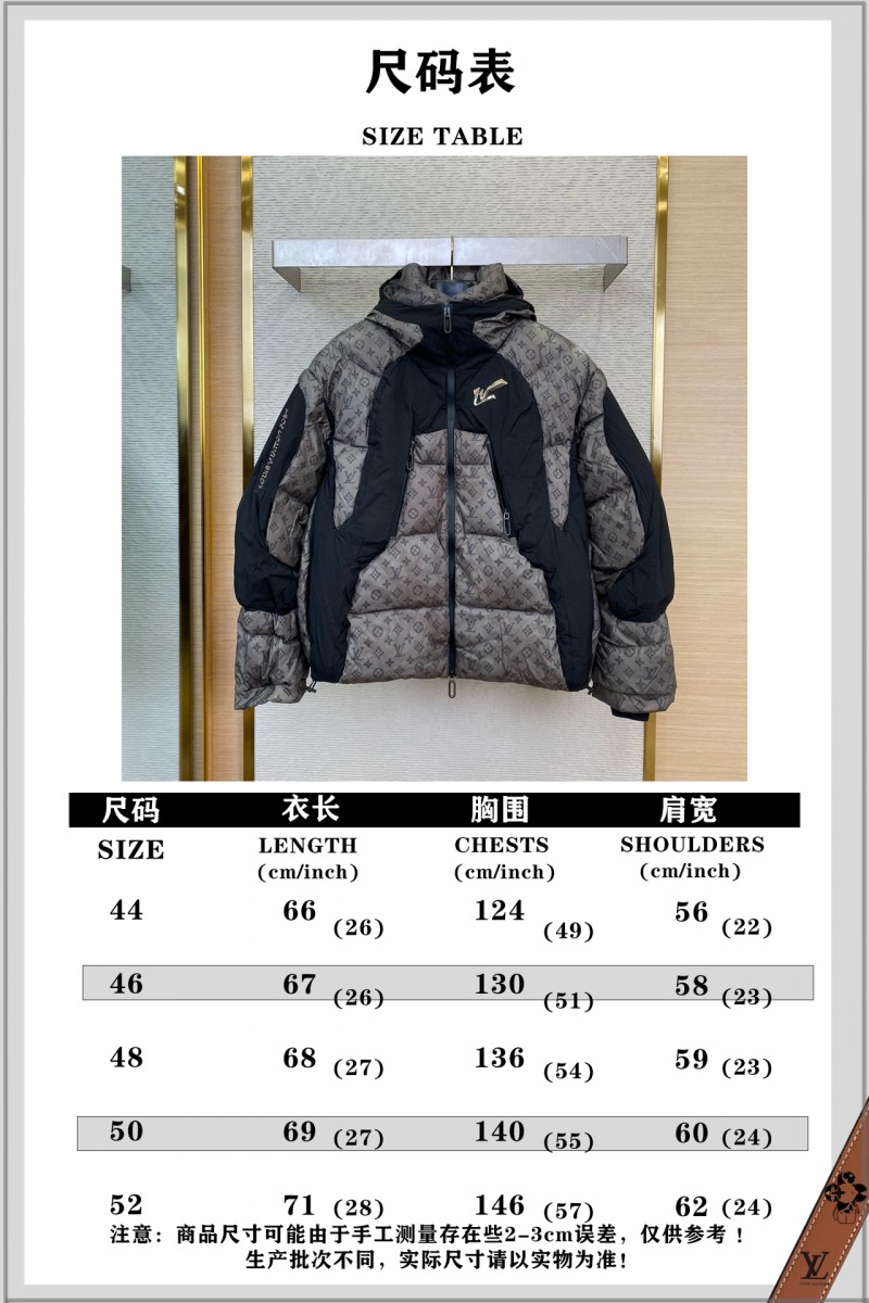 LV warm colour-changing jacquard down jacket 9