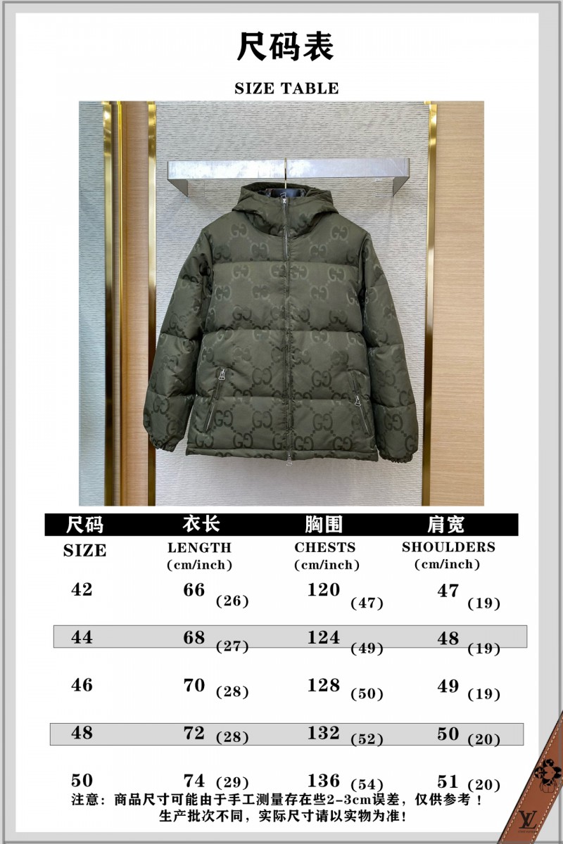 Gucci Jacquard Hooded Down Jacket Green 9