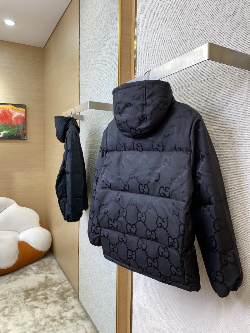 Gucci Jacquard Hooded Down Jacket Black 3