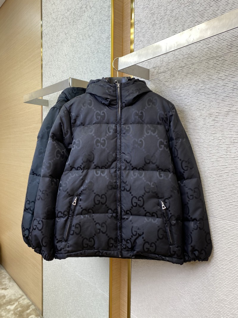Gucci Jacquard Hooded Down Jacket Black 4