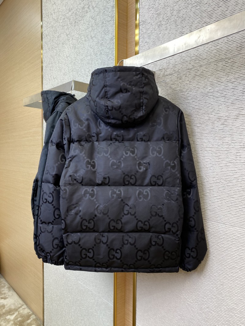 Gucci Jacquard Hooded Down Jacket Black 5