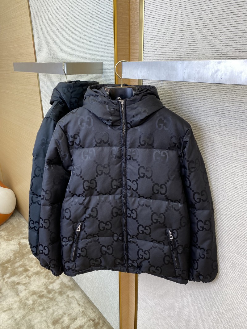 Gucci Jacquard Hooded Down Jacket Black 6