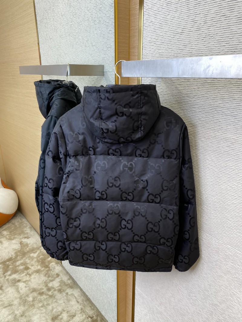Gucci Jacquard Hooded Down Jacket Black 7
