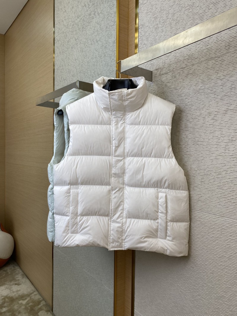 Balenciaga Flame Embroidered Down Vest White 4
