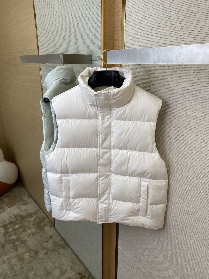 Balenciaga Flame Embroidered Down Vest White 6