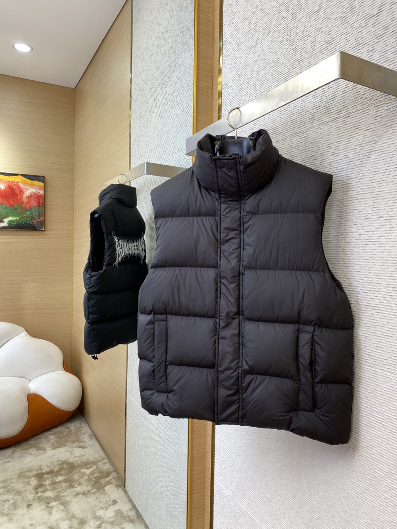 Balenciaga Flame Embroidered Down Vest Black 2