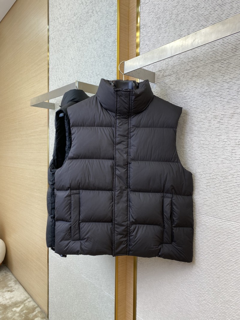 Balenciaga Flame Embroidered Down Vest Black 4