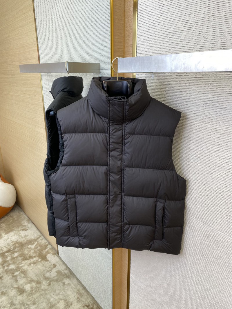 Balenciaga Flame Embroidered Down Vest Black 6