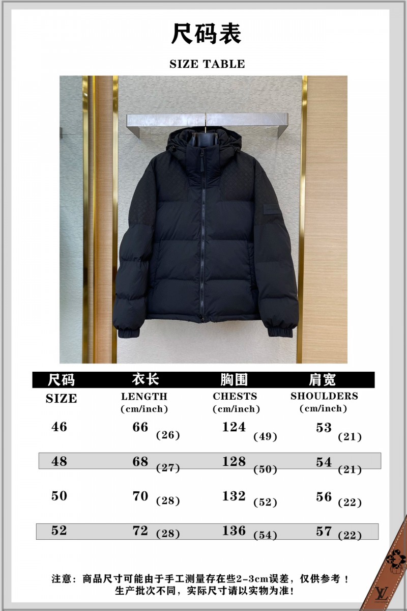 LV Logo Patchwork Hooded Cotton Jacket 9