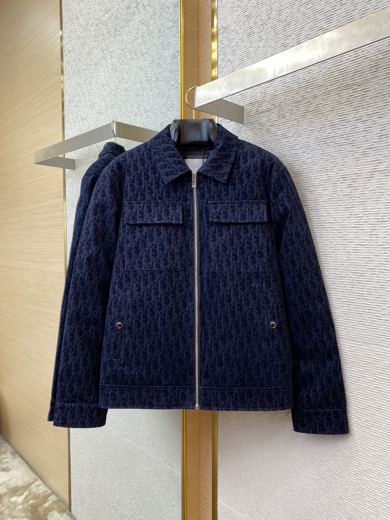 DIOR Jacquard Lapel Cotton Jacket Coat 4