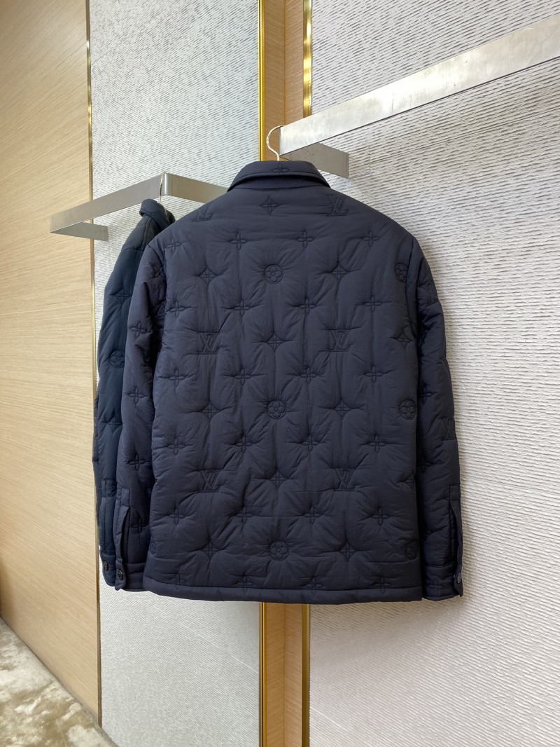 LV Logo Jacquard Lapel Jacket Cotton Coat Jacket 5