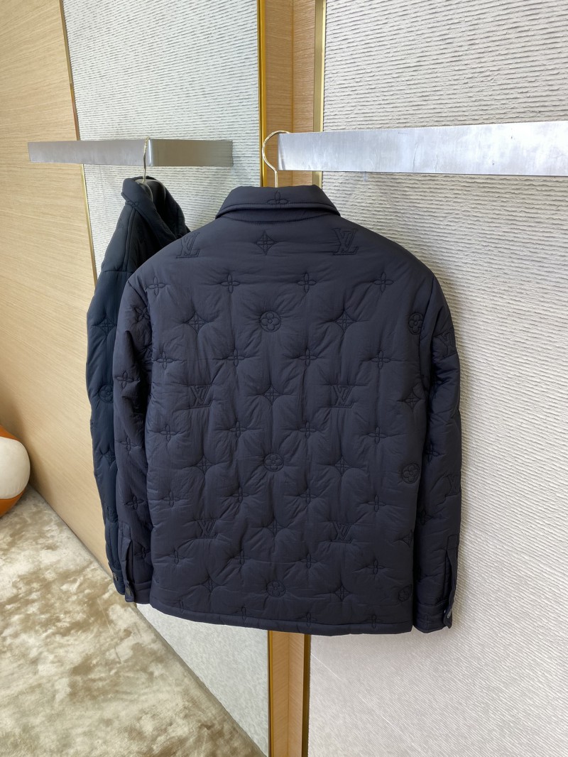 LV Logo Jacquard Lapel Jacket Cotton Coat Jacket 7