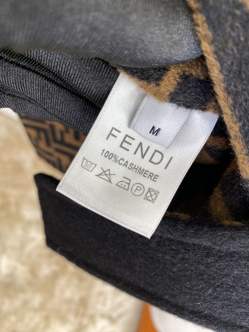 Fendi Double F Full Print Wool Coat 8