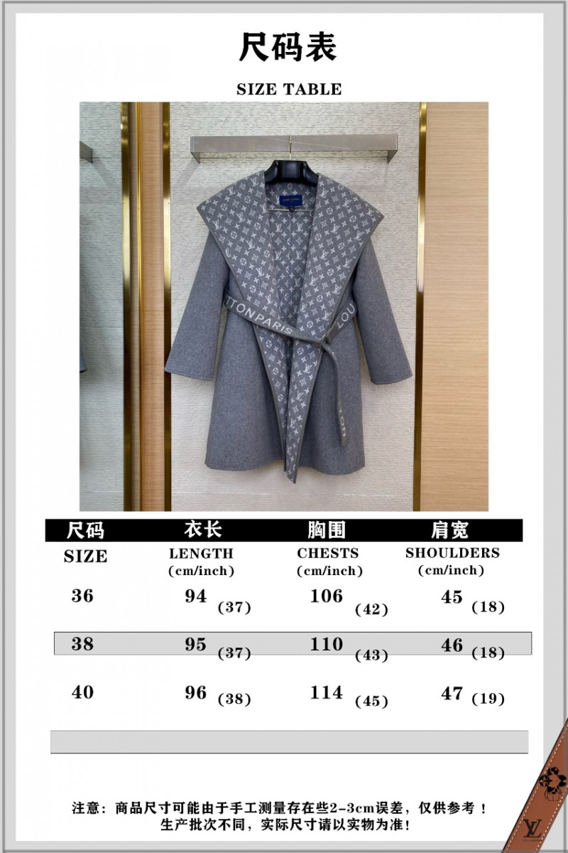 LV mid-length cape cashmere coat grey 1 9
