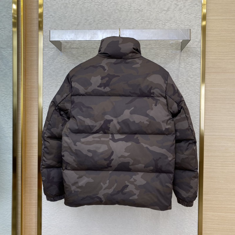 Prada Camouflage Triangle Logo Down Jacket 1