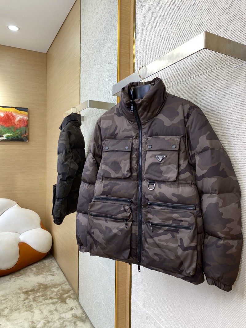 Prada Camouflage Triangle Logo Down Jacket 2