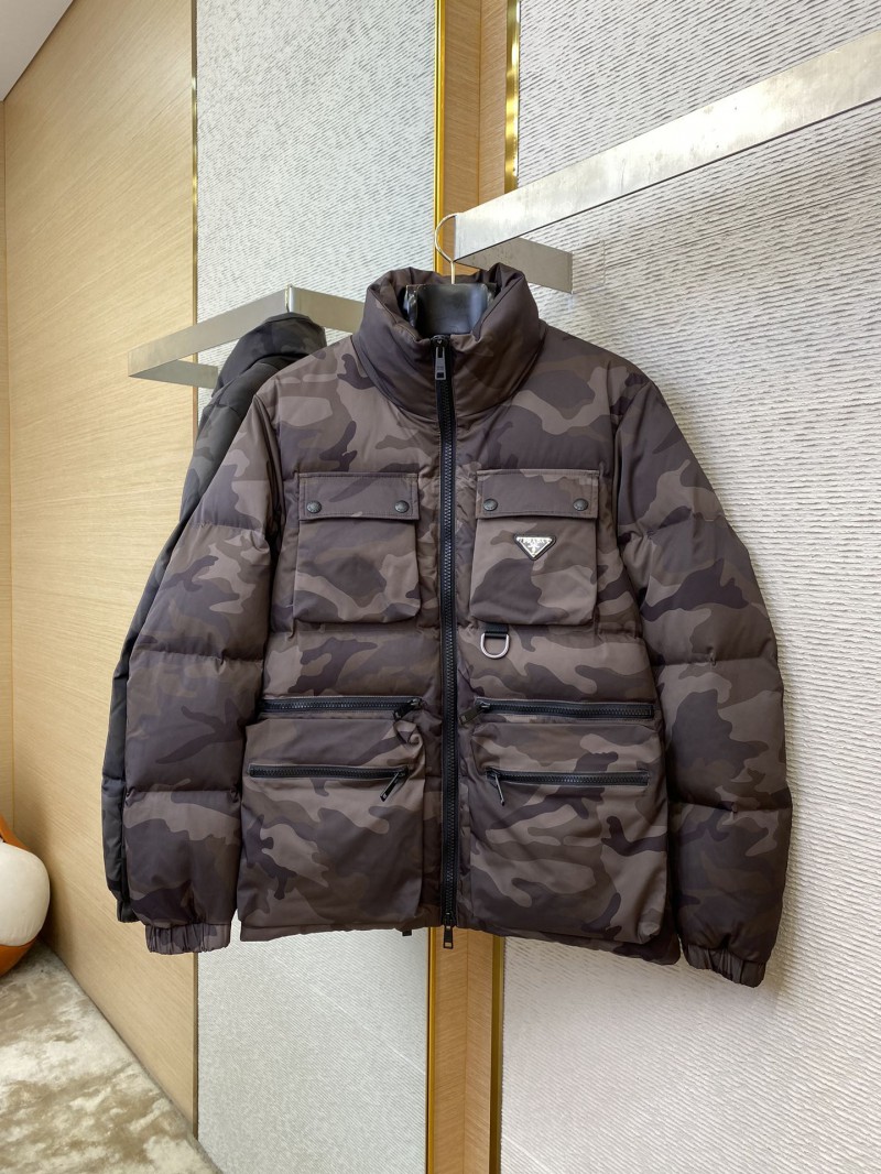 Prada Camouflage Triangle Logo Down Jacket 4
