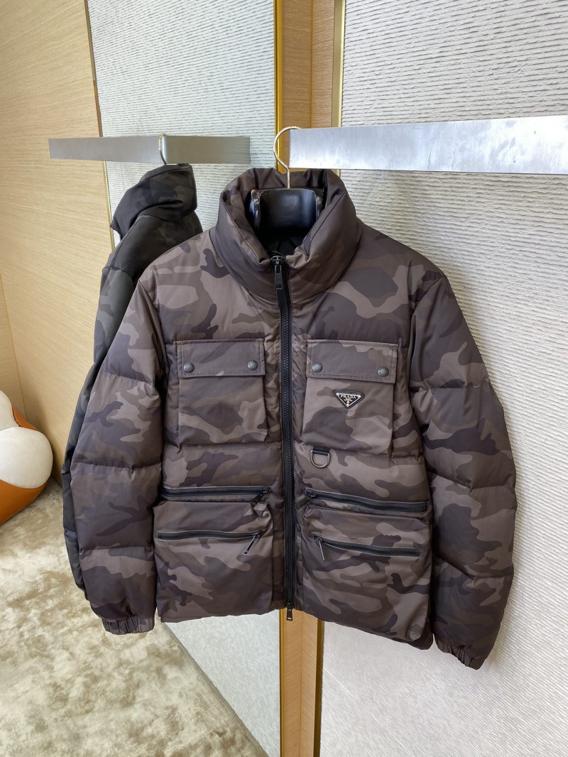 Prada Camouflage Triangle Logo Down Jacket 6