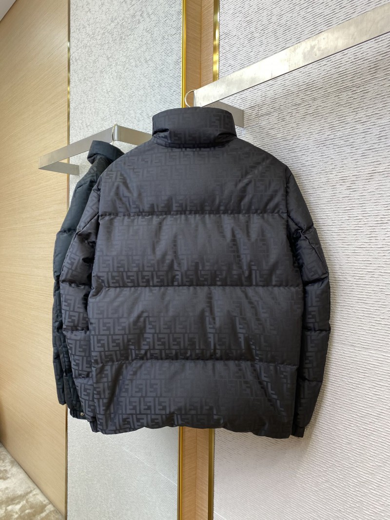 Fendi Full Printed Rubber Label Down Jacket Black 5