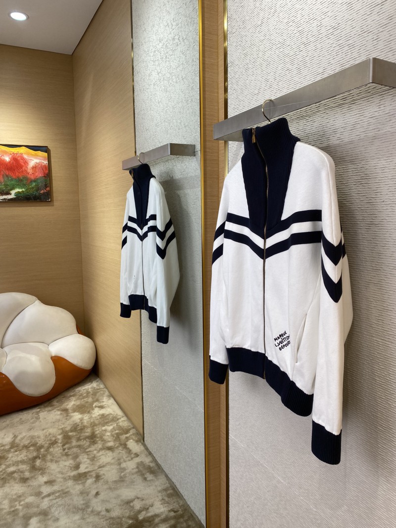 LV Embroidered Zip Woolen Jacket 2