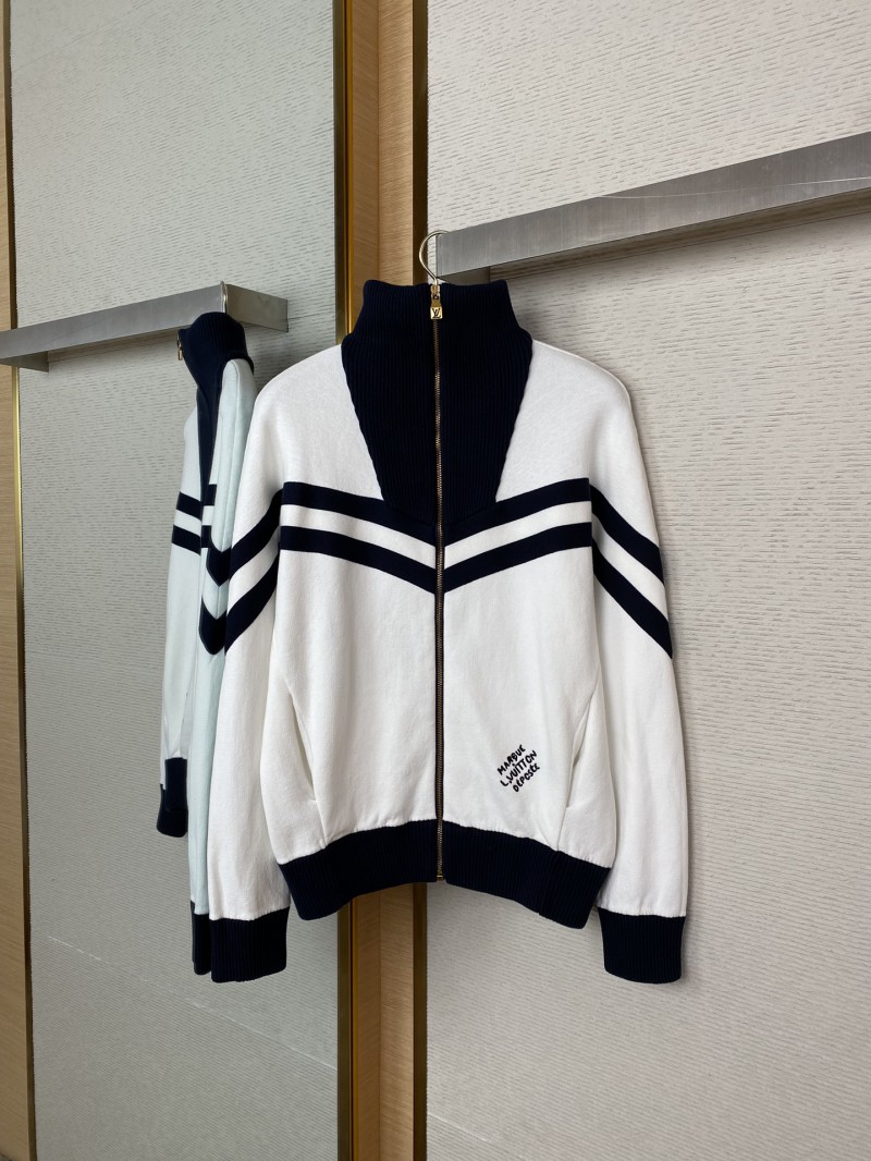 LV Embroidered Zip Woolen Jacket 4