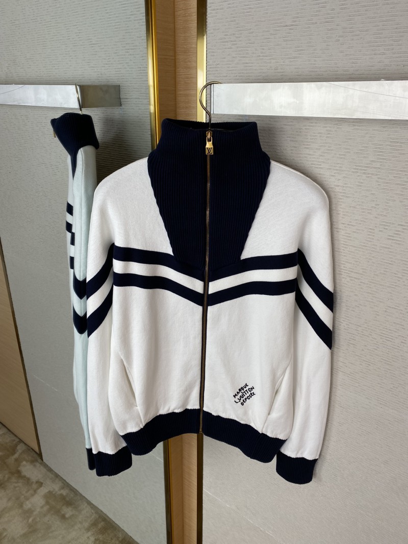 LV Embroidered Zip Woolen Jacket 6