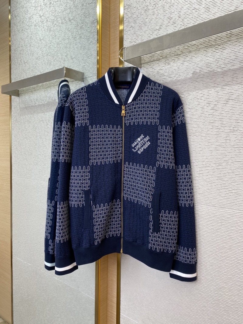 LV Checkered Knit Jacket Coat 4
