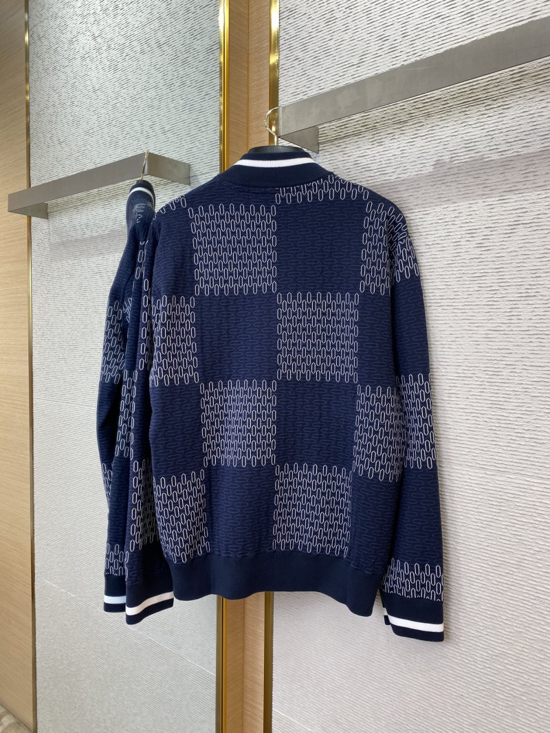 LV Checkered Knit Jacket Coat 5