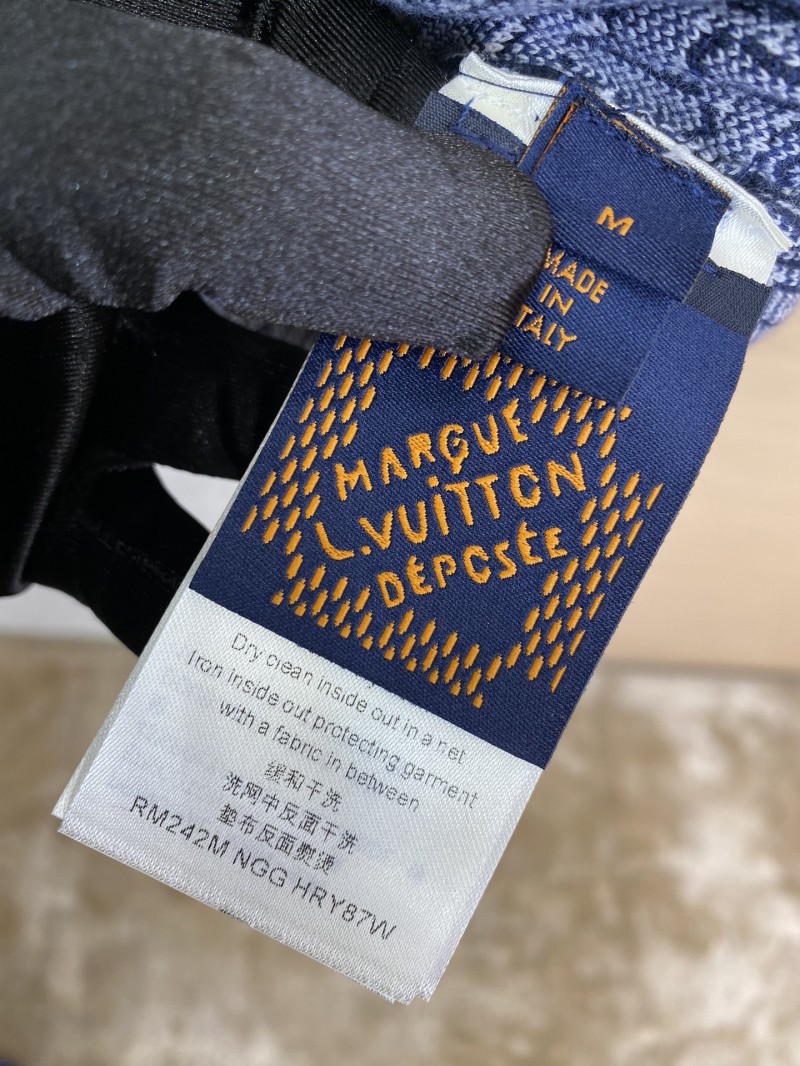 LV Checkered Knit Jacket Coat 8