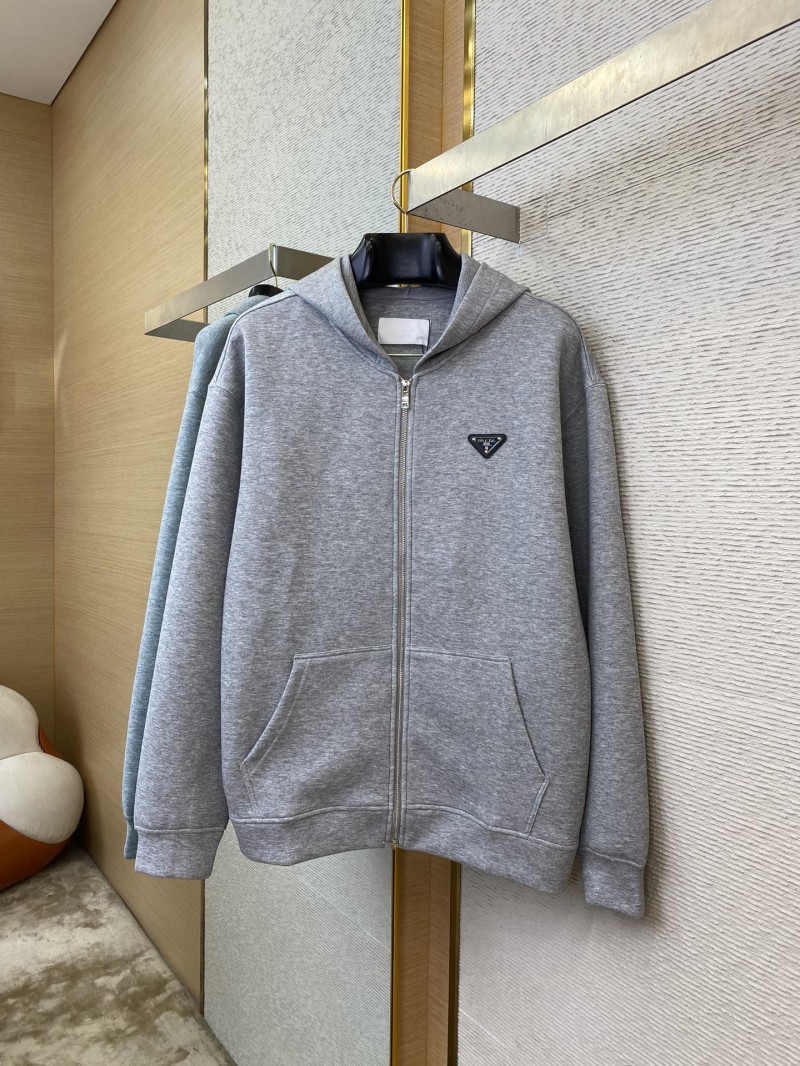 Prada Space Cotton Triangle Label Hooded Jacket 4