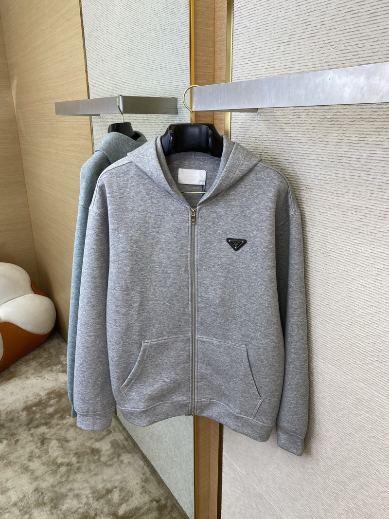 Prada Space Cotton Triangle Label Hooded Jacket 6