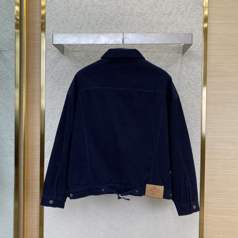 Prada Corduroy Triangle Label Jacket 1