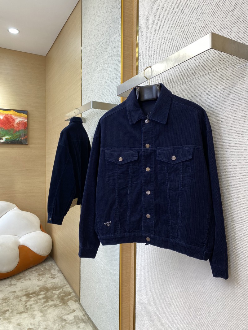 Prada Corduroy Triangle Label Jacket 2