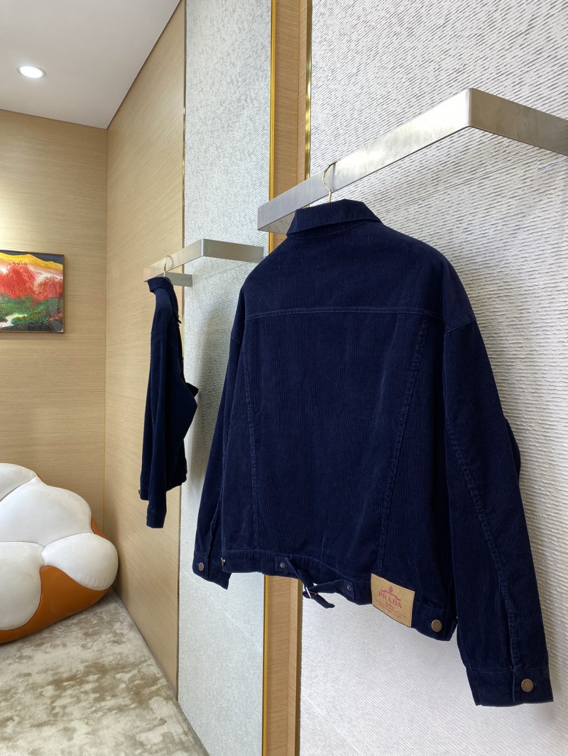 Prada Corduroy Triangle Label Jacket 3