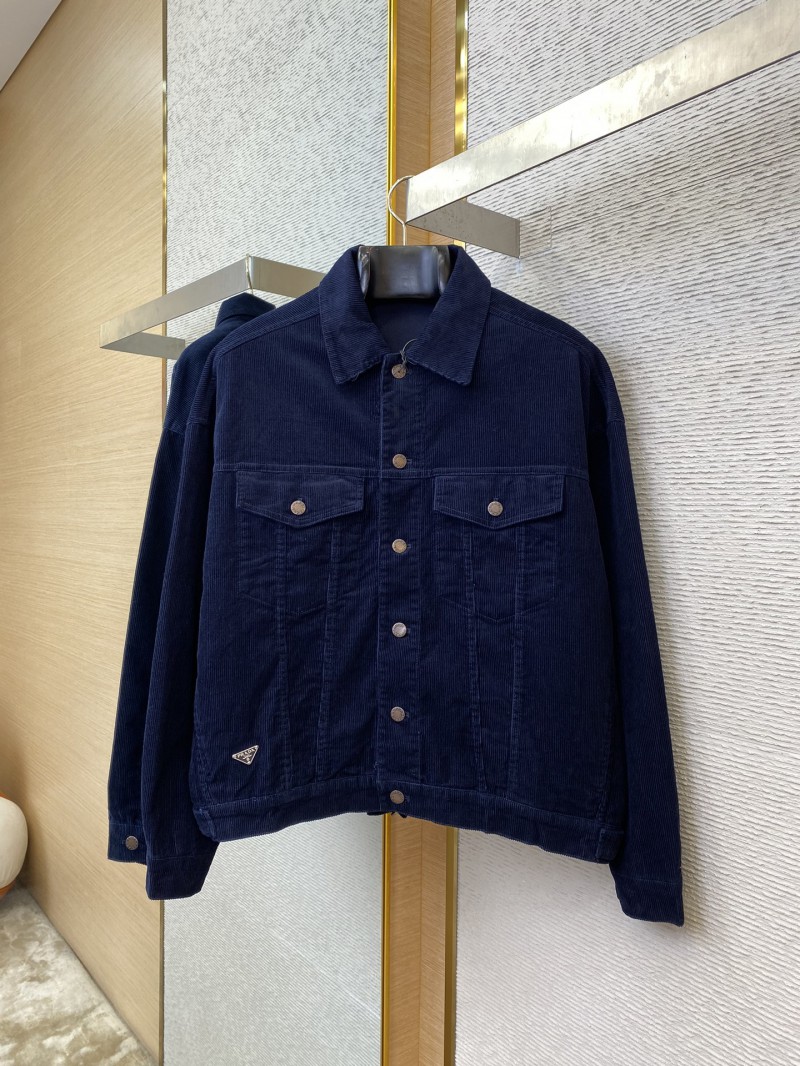 Prada Corduroy Triangle Label Jacket 4