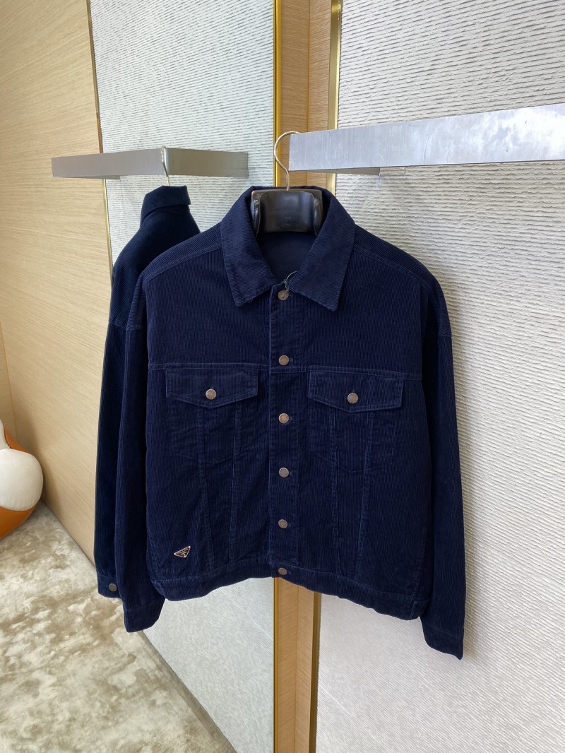 Prada Corduroy Triangle Label Jacket 6