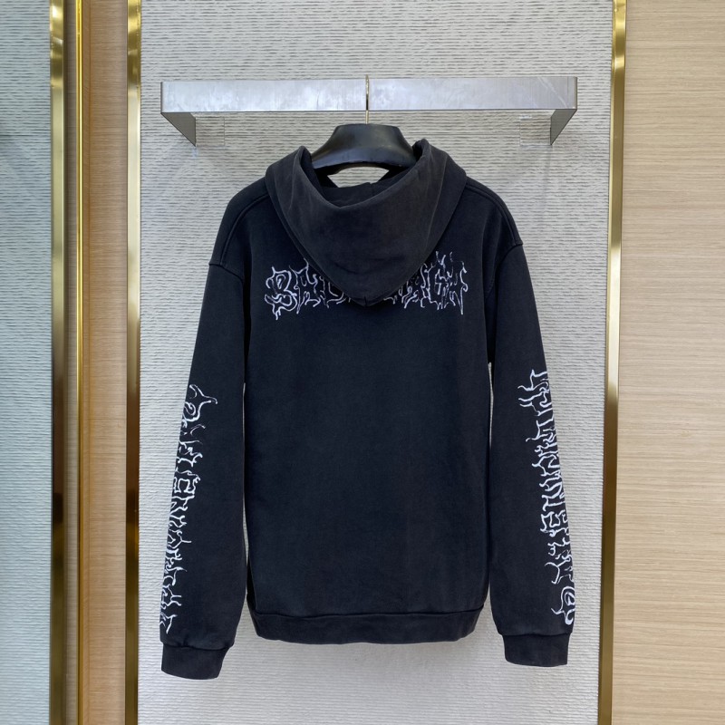 Balenciaga Flame Letter Print Hooded Sweatshirt 1