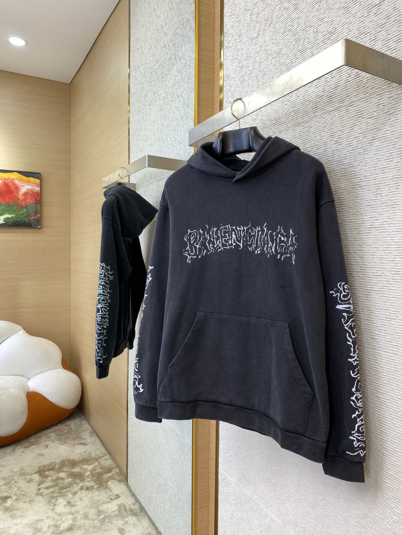Balenciaga Flame Letter Print Hooded Sweatshirt 2