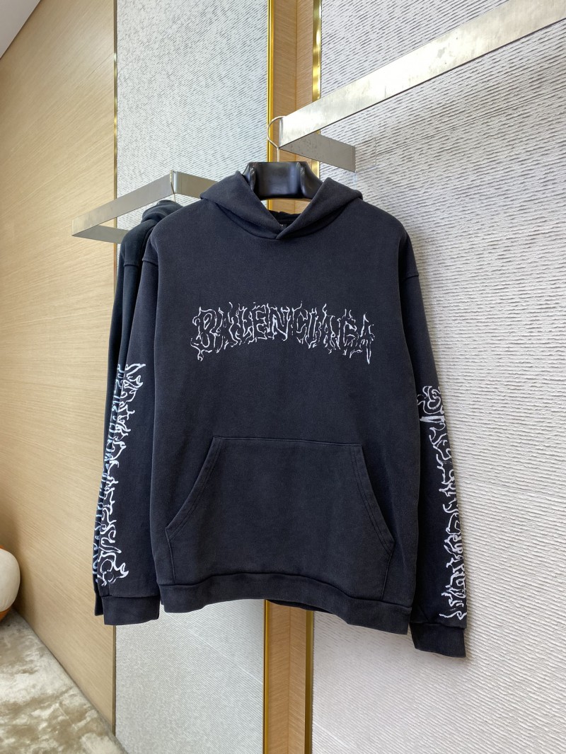 Balenciaga Flame Letter Print Hooded Sweatshirt 4
